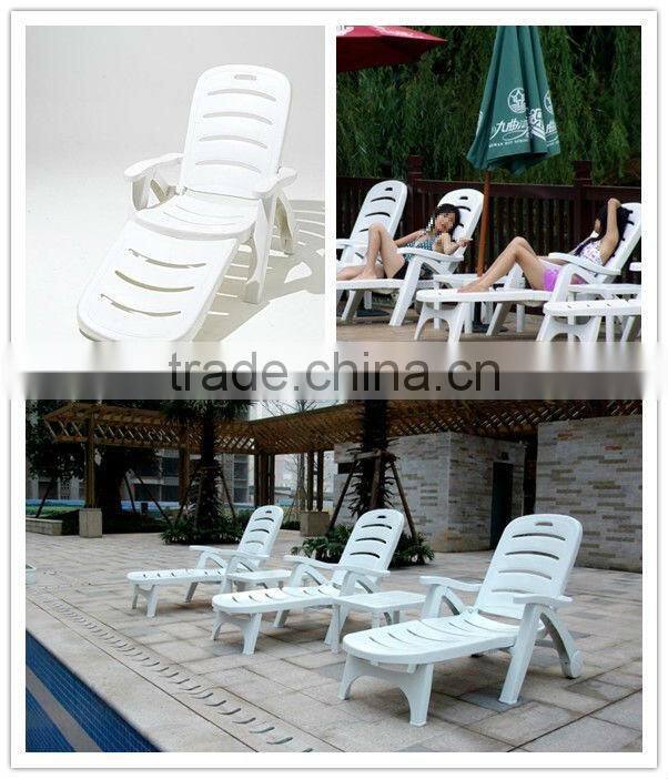 Outdoor white plastic garden furniture