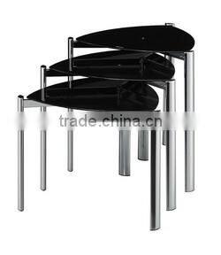 Modern Nesting Table Living Room Square Tea Table Tempered Glass Table