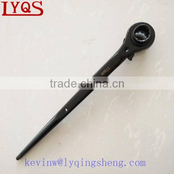 Bi-hex scaffolding ratchet spanner