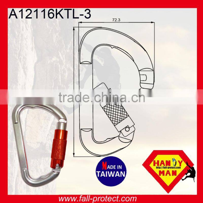 Twist Lock Mountain Climbing Quicklock Carabiner Made Of Aluminum