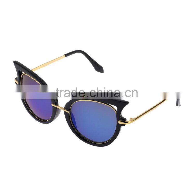 Fashion Retro Metal Frame Sexy Cat Eye Sunglasses for Women Coating Brand vintage sun glasses female oculos de grau femininos