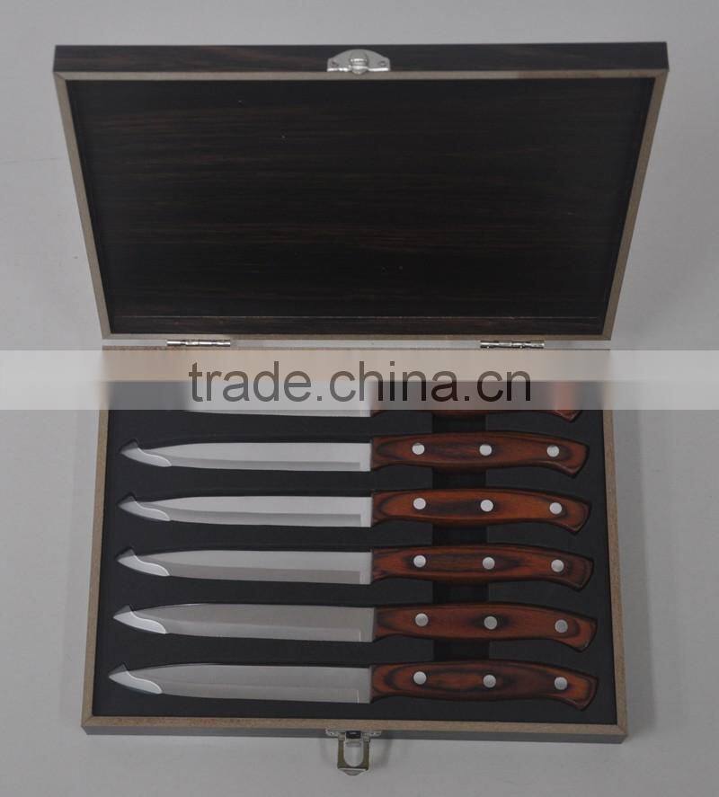 Wooden Handle stainless Steel Steak Knife Set