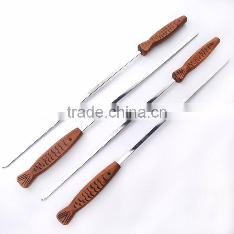 100pcs food grade round bamboo rotating bbq skewers