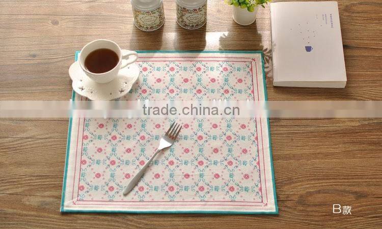 Classical European Priting Table Napkin Linen Cotton Folding Design Dinner Napkin