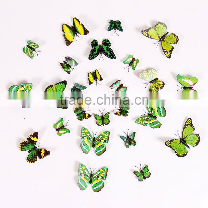 3D Butterfly Multicolor Butterflies Wall Quote Stickers Shopping Window Home Wall Decoration Fridge Magnet