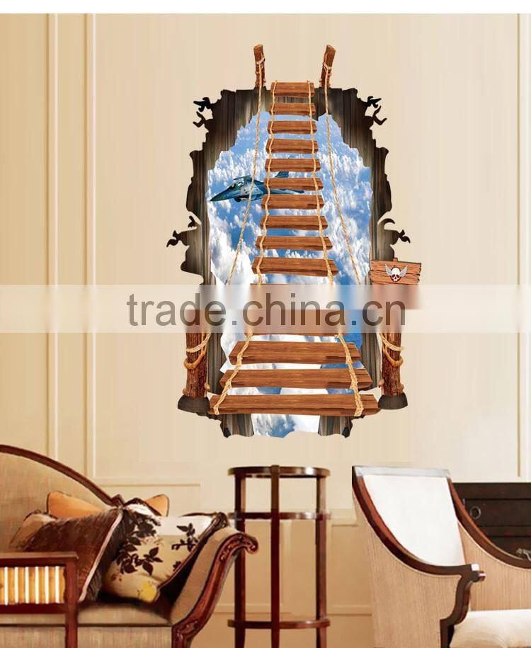 3D Creative Ladder Designs Fashion Wall Stickers Room Decor