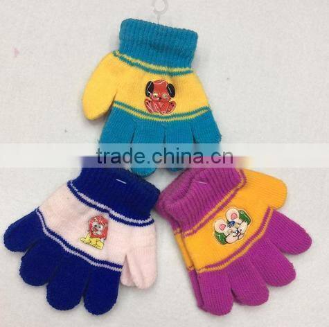2014 Cute knitted Kids winter glove