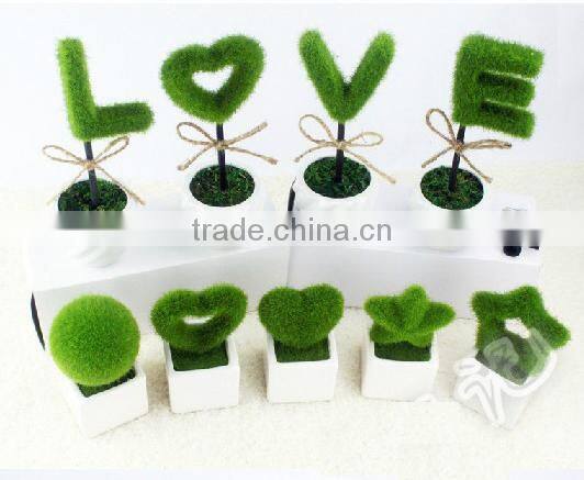 valentine day gifts birthday present flocking lovely tree artifical flowers for sweetheart