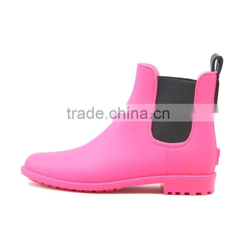 colorful chelsea rain boots with simple shape for women