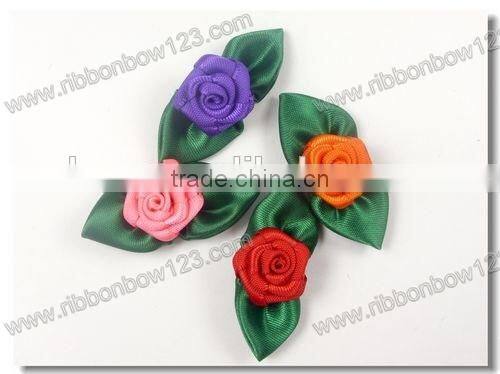 fashion new decorative garments handmade flowers/pure handmade ribbon flowers for Bra