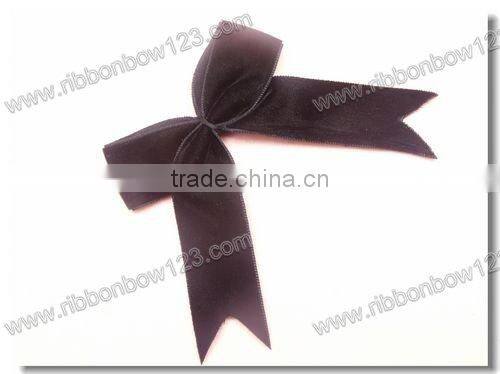 black velvet bow ribbon as cloth bow & garment accessory