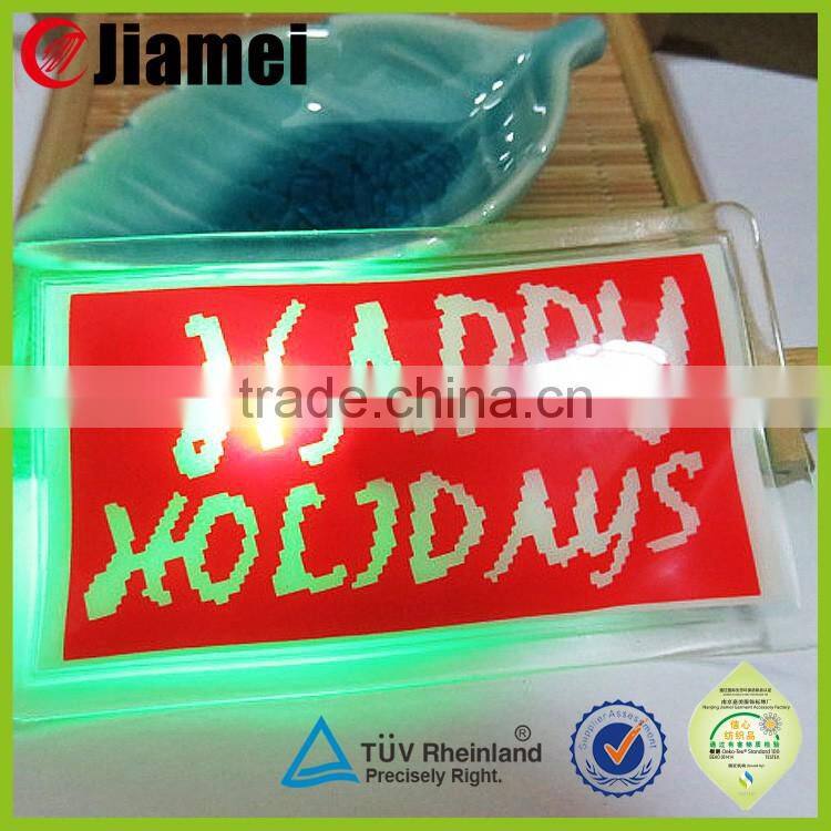 Party gift hanging on the clothes pin blinking led badge