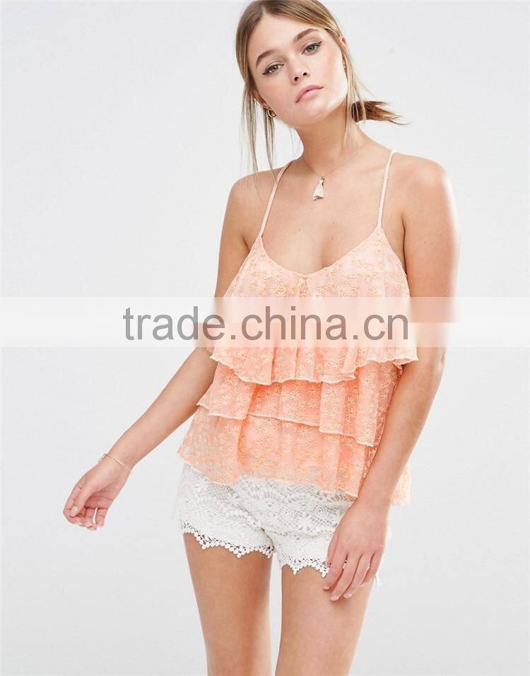 Tiered Lace Cami Latest Blouse Design 2016 Lace Blouses