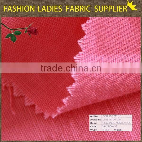 shaoxing cicheng fashion cotton natural linen fabric rustic