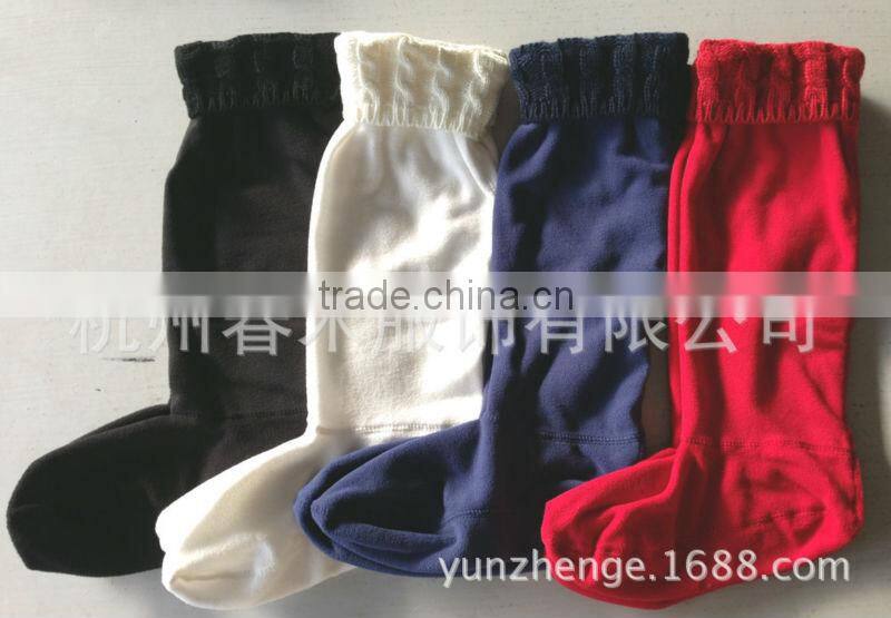 2016 new high quality winter windproof and waterproof fleece boot liners socks factory