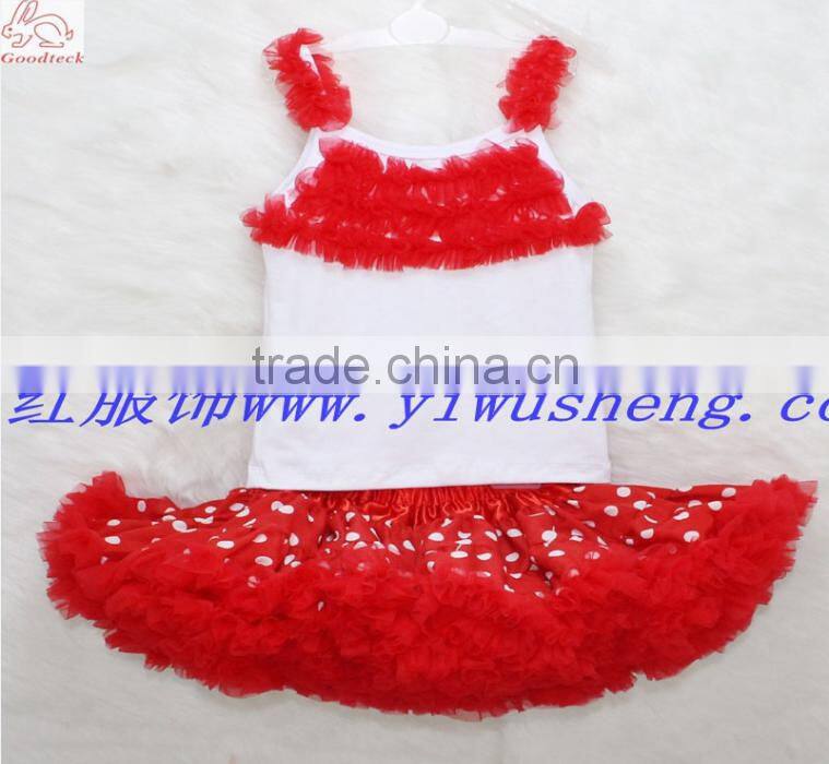 Newest Design Chiffon Nylon tutu skirt Full Fluffy Pettiskirt set for babay