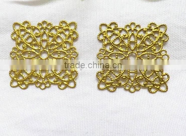 filigree square flower jewelry accessories