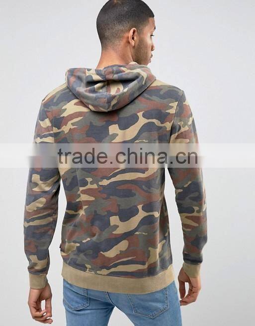 High Quality Oil Green Camo Hoodie with Drop Shouler Regular Fit Men's Full Sublimation Printed Pullover Hoodie