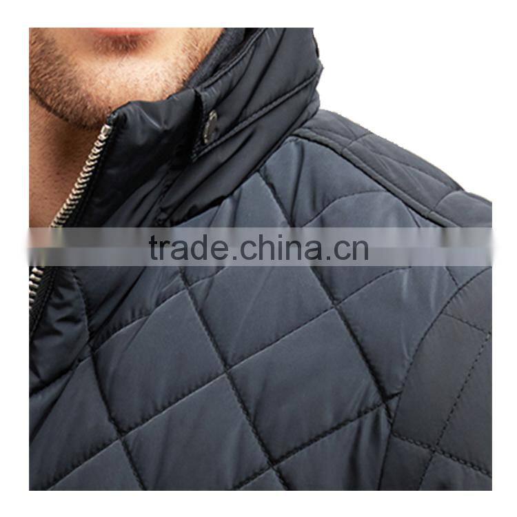 Men's Fashion Design Diamond Quilting Padded Hoody Jacket For Sale
