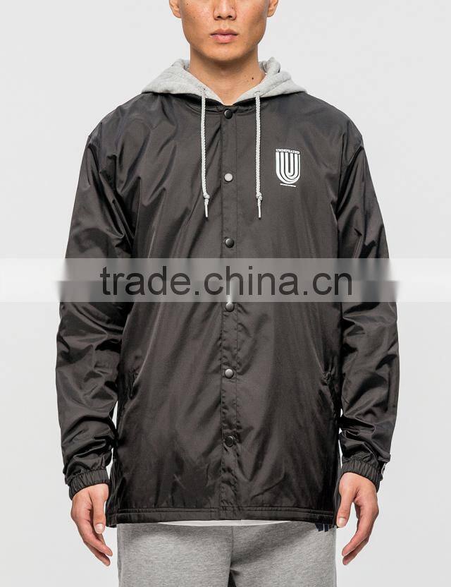 custom plain men no zipper hoodie lightweight windbreaker jacket