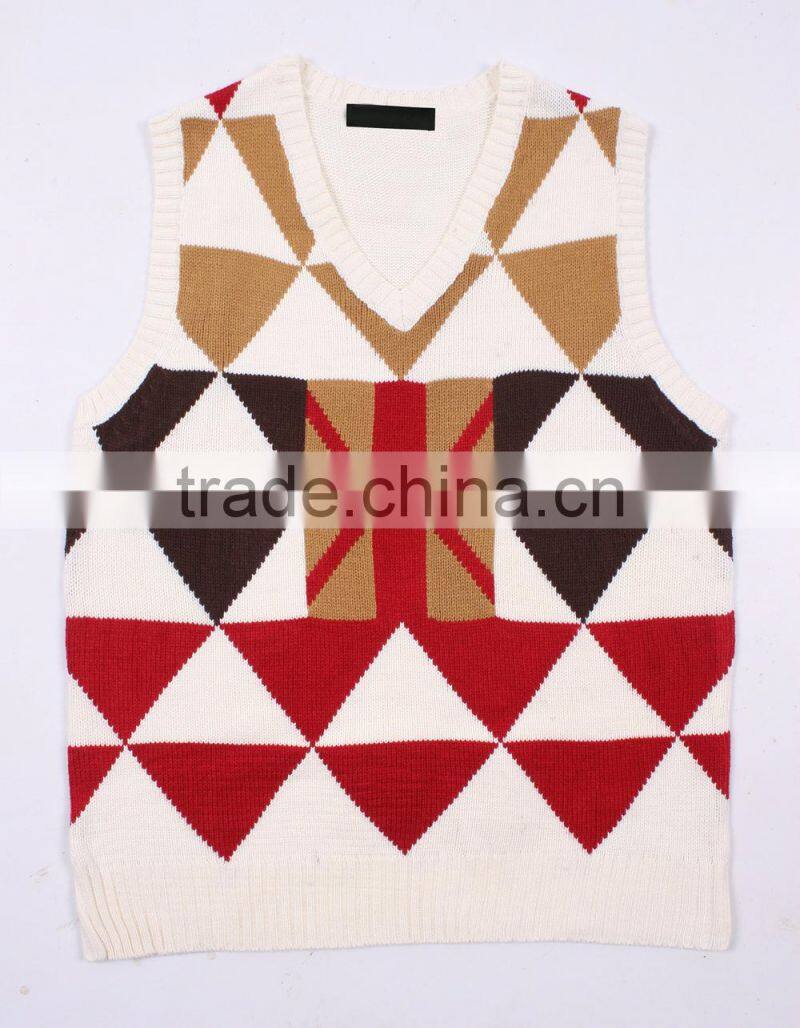 Fashion Men's Vest Sweater No Sleeves