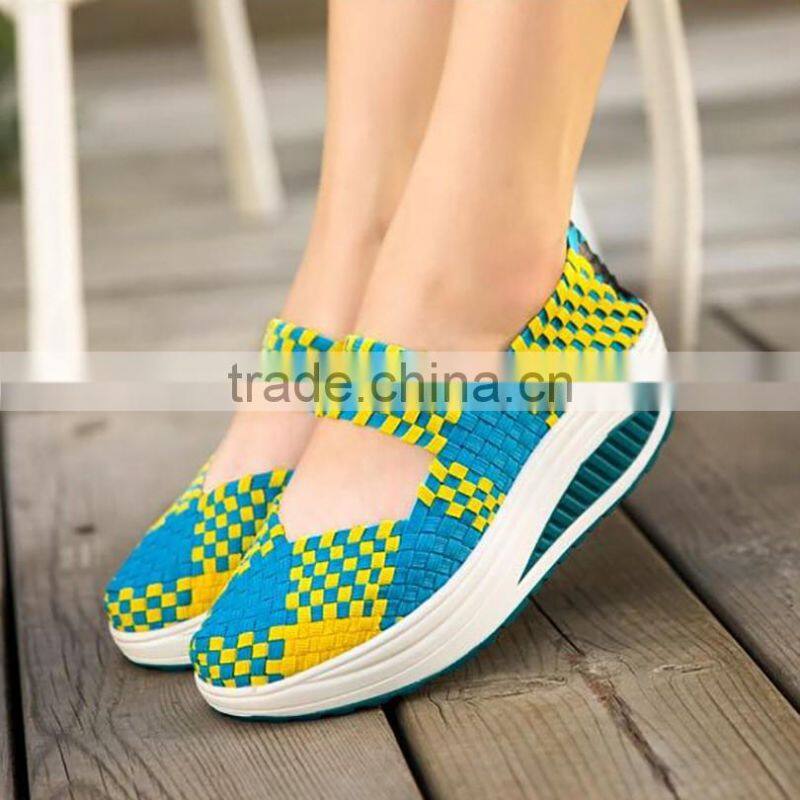 Women Casual High Sole Shoes 2016 Summer Fashion Breathable