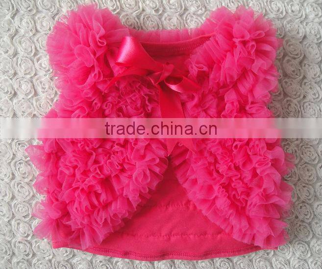 2014 hot sale wholesale sweet girls fashion chiffon ruffle shawls 0-7 yrs old
