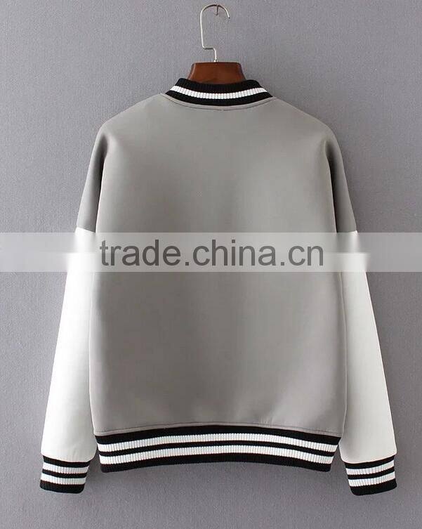 Runwaylover EY1008C New Style 2016 Women Fashion Baseball Jackets