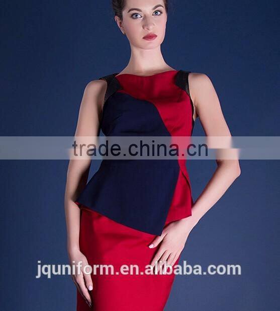 high quality red comfortable women airline pilot uniform with good workmanship