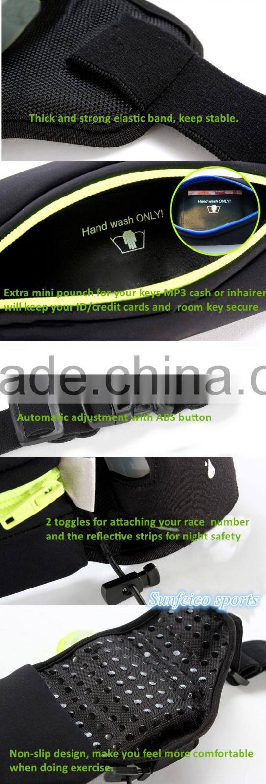 Hydration Running Belt with 2 BPA Water Bottles - Sports Water Belt Pockets Fits Most Smartphones - Accept Custom Logo & Color