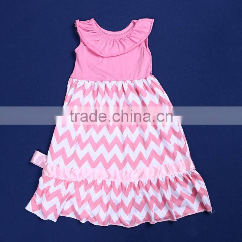 QL-46 beautiful summer chevron baby fashion dress new design 2016