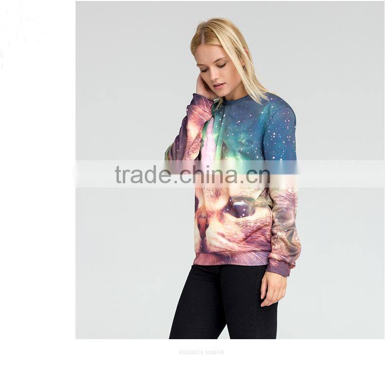 Unisex Polyester/spandex full sublimation crewneck sweatshirt