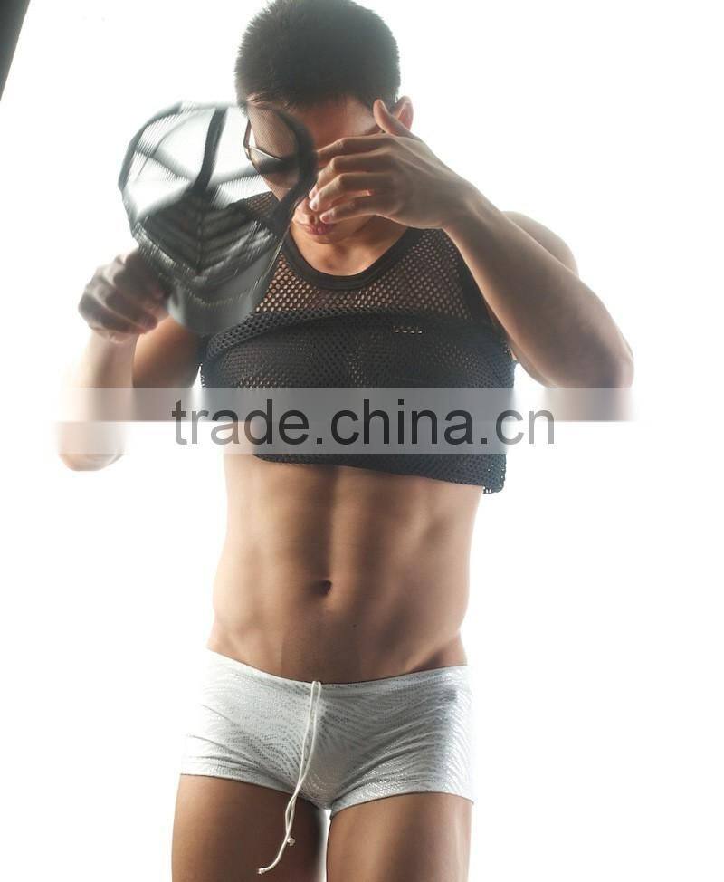 Custom mesh fabric gym singlets for men / blank singlet T13345