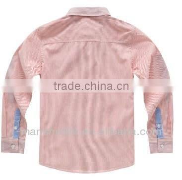 2016 left chest pocket contrast color oxford kids shirt