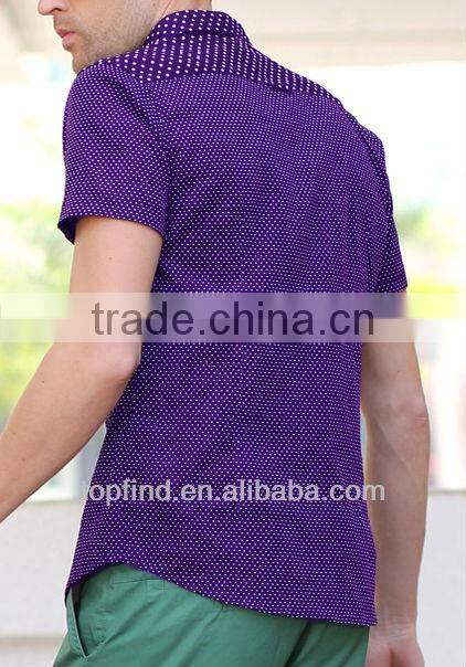 Fashion Latest dot style Short Sleeve Shirt for Men