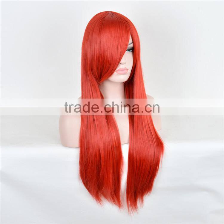 High quality Red long straight wig cosplay wig,long silver cosplay wigs