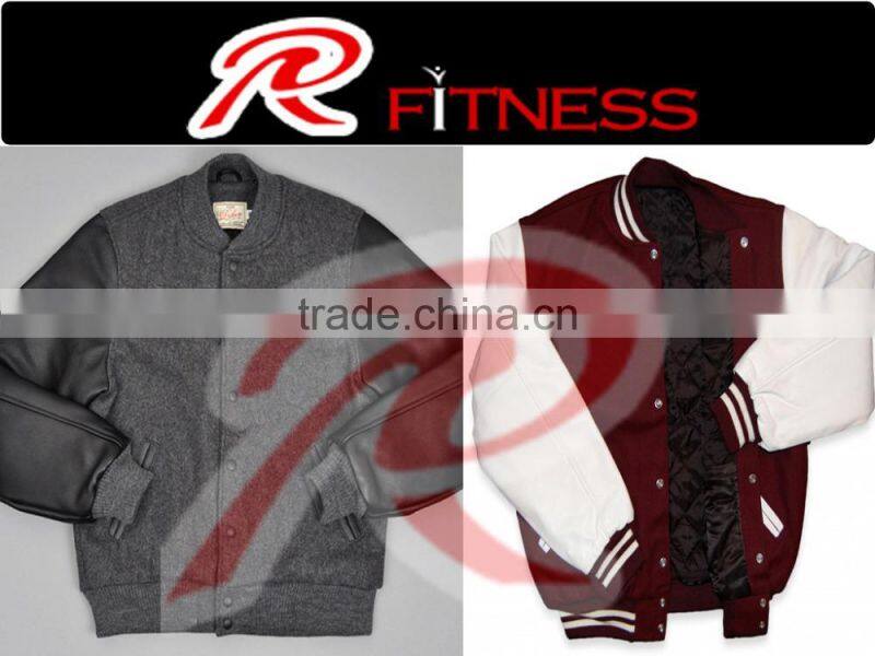 Leather jacket men custom varsity jackets