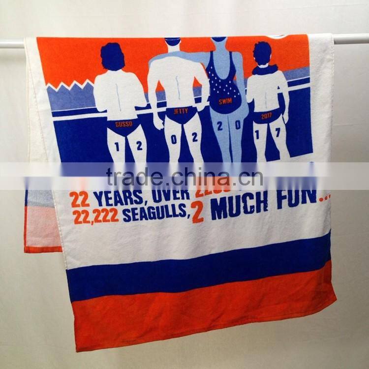 Printed microfiber bath towel custom size