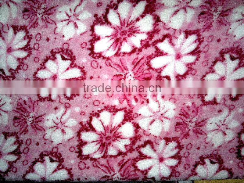 New arrived 2013 various flower pattern ,double-side ,surper soft ,printed flannel velvet fabric