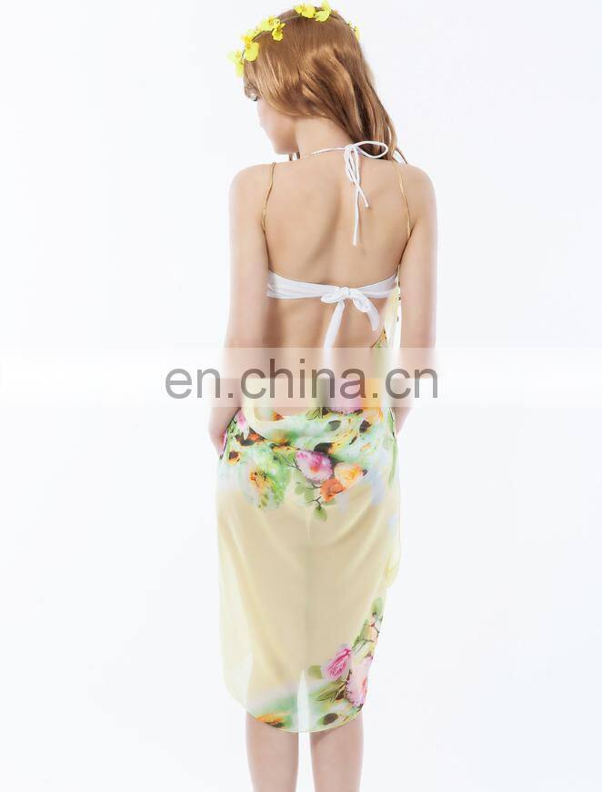 New arrivals yellow beach dress