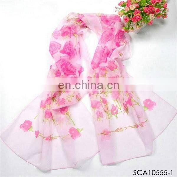 flower print scarf spring chiffon scarf