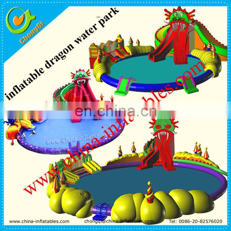 catoon cheap inflatable water park