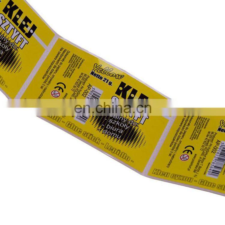 Colorful self-adhesive paper sticker roll label /customized packaging sticker