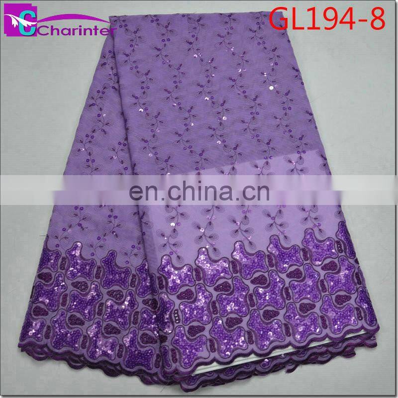 Charinter sale well african organza lace fabrics GL194