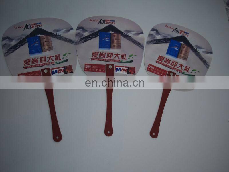 Cheap hand held shape customized fans