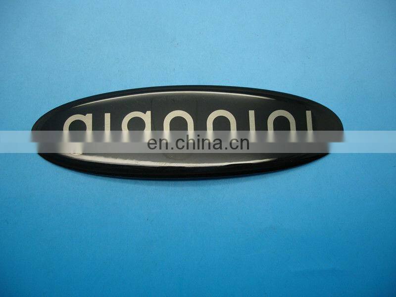 charming company art logo epoxy aluminum oval labels