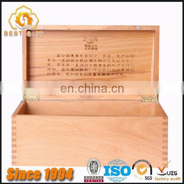 TOP SUPPLIER Timber Wood Box for Two Wine Bottles