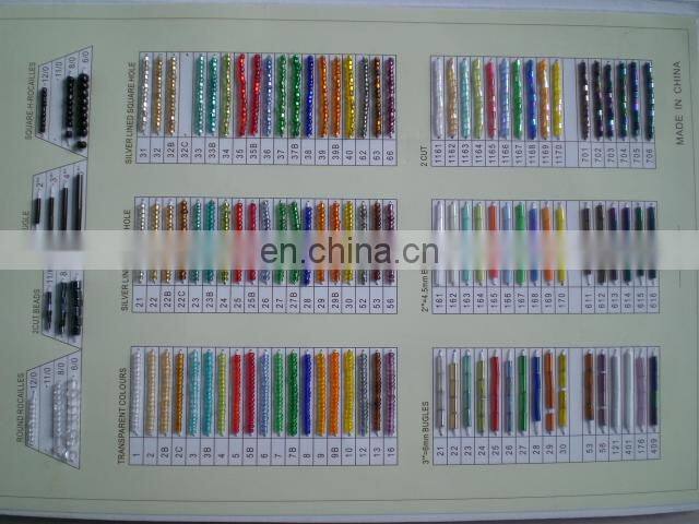 Embroidery Wholesale sewing on glass beads color chart in Bulk For Garments & Jewellry