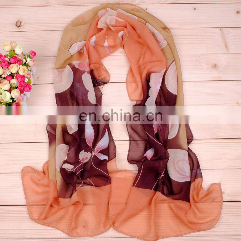 China wholesale white chiffon scarf in stock