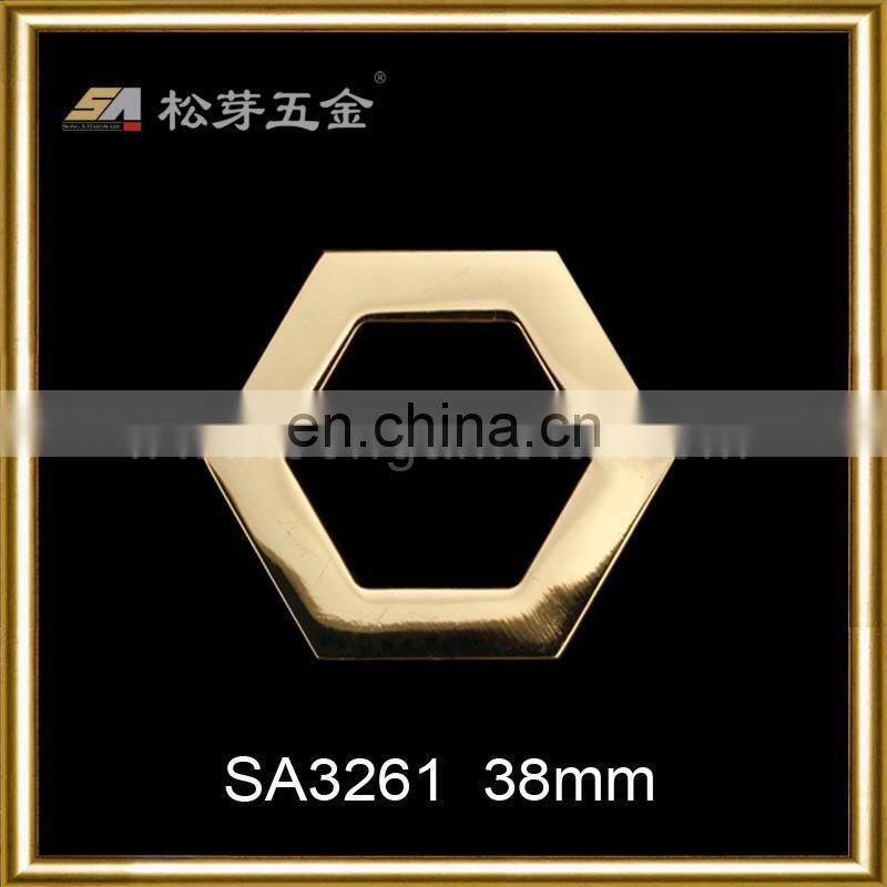 Nickle free High quality zinc alloy metal hexagon eyelets for leather handbags curtain